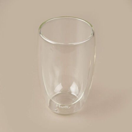 Çift Cidarlı Latte Bardağı - Şeffaf - 450 ml