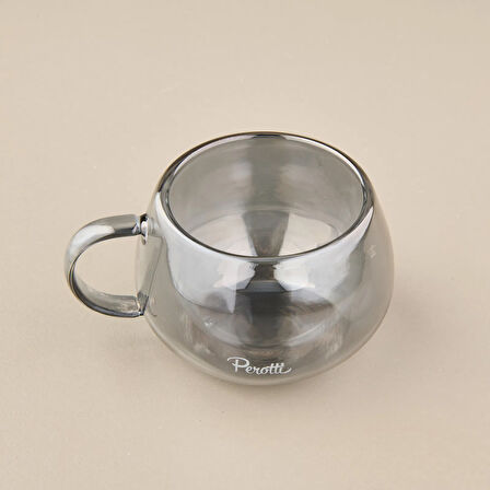 Çift Cidarlı Kupa - Füme - 280 ml