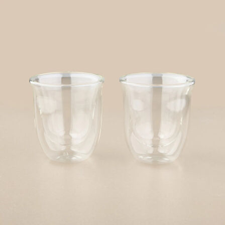 Double Wall 2'li Bardak - Şeffaf - 200 ml