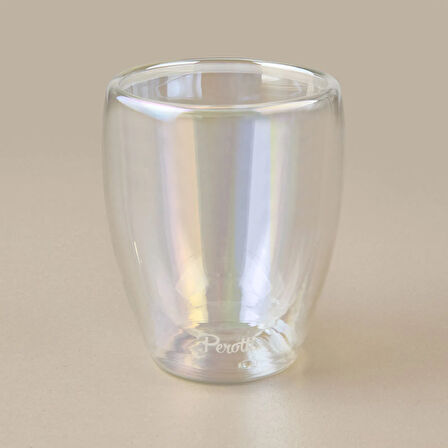 Colors Çift Cidarlı Bardak - Şeffaf - 350 ml