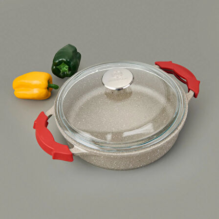 Döküm Karnıyarık Tenceresi - Siyah - 24 cm