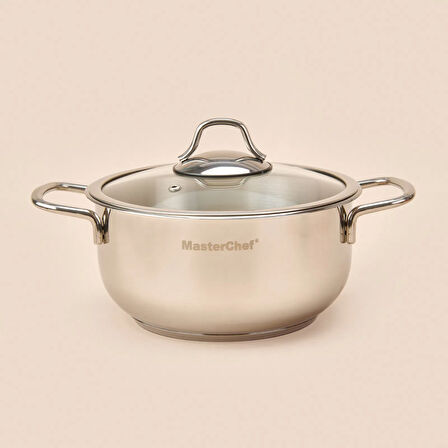 Paslanmaz Çelik Tencere - Gri - 20 cm