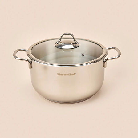 Paslanmaz Çelik Tencere - Gri - 24 cm