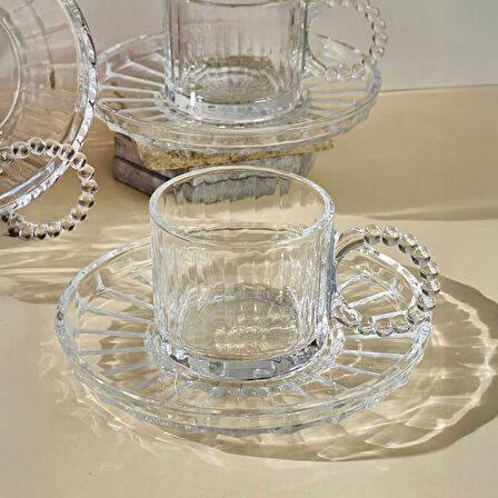 Ringo Line 6'lı Çay Fincan Takımı - Şeffaf - 190 ml