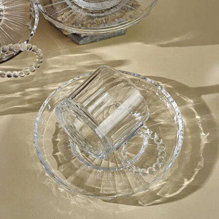 Ringo Line 6'lı Çay Fincan Takımı - Şeffaf - 190 ml