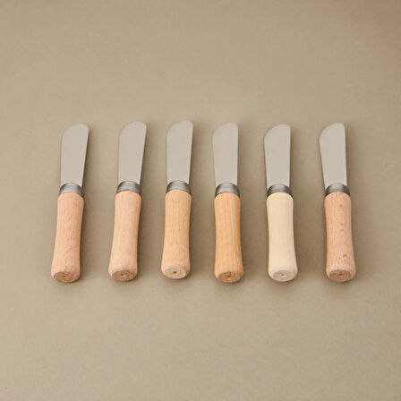 Life Ahşap Saplı 6'lı Terayağ Bıçağı - Kahverengi - 10,2 cm