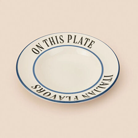 Kitchen Italian Flavors Makarna Tabağı - Beyaz - 27 cm