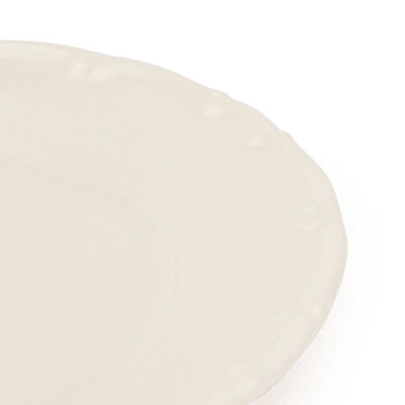 Porselen Liana Pasta Tabağı - Krem - 19 cm