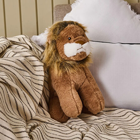 Soft Aslan Figürlü Yastık - Kahverengi - 23x35 cm