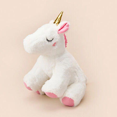 Soft Unicorn Figürlü Yastık - Beyaz - 25x32 cm