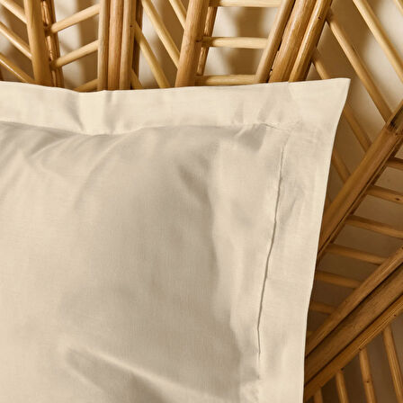 Soft Basic Oxford 2'li Yastık Kılıfı - Bej - 50x70 cm