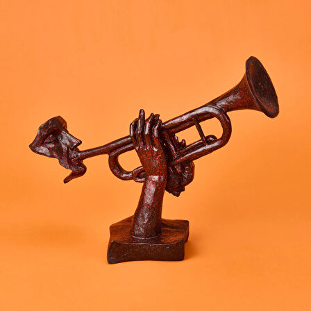 Deco Trompetista Dekor - Kırmızı / Siyah - 27x32 cm