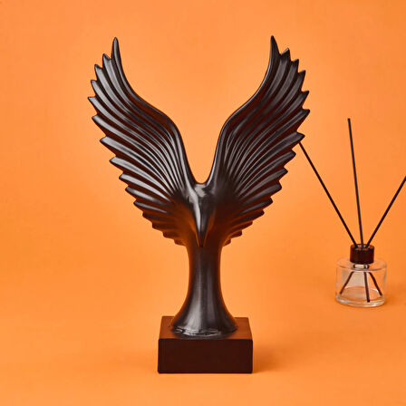 Deco Eagle Dekor - Siyah - 34 cm