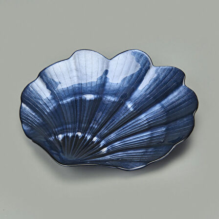 Deco Shell Dekoratif Tabak - Lacivert - 30 cm