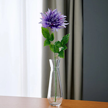 Dekoratif Dahlia Mor Yapay Çiçek - 64 cm
