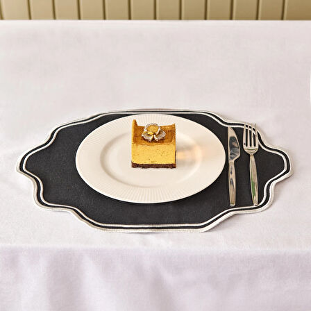 Soft Elegant Amerikan Servis - Siyah - 30x50 cm