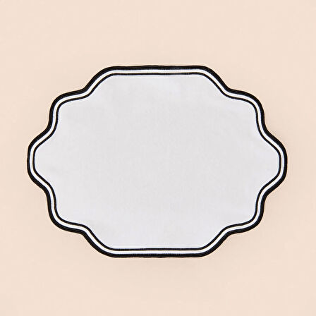 Soft Elegant Amerikan Servis - Beyaz - 30x50 cm