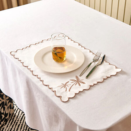 Soft Palm Amerikan Servis - Beyaz - 30x50 cm