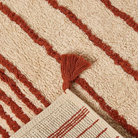 Soft Line Tufting Banyo Paspası - Ekru - 60x90 cm