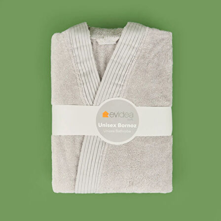 Soft Premium Unisex Bornoz - Gri - S / M