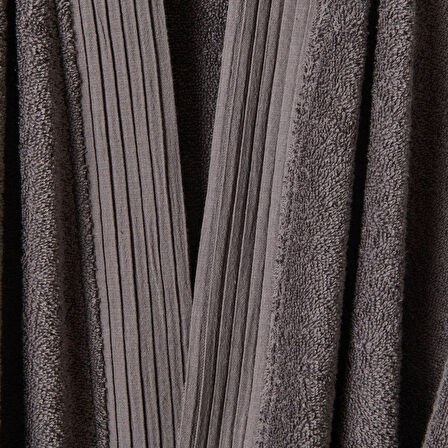 Soft Premium Unisex Bornoz - Antrasit - L / XL