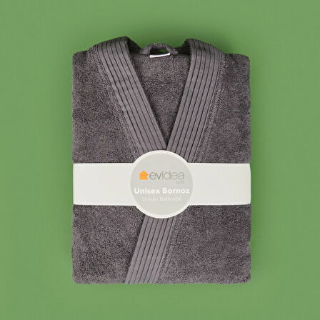 Soft Premium Unisex Bornoz - Antrasit - L / XL