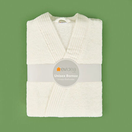 Soft Premium Unisex Bornoz - Beyaz - L / XL