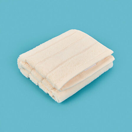 Soft Kadife El Havlusu - Ekru - 30x50 cm