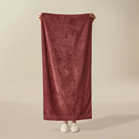 Soft Premium Banyo Havlusu - Bordo - 70x140 cm