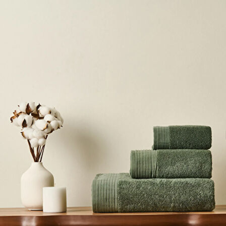 Soft Premium Banyo Havlusu - Haki - 70x140 cm