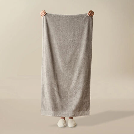 Soft Premium Banyo Havlusu - Gri - 70x140 cm