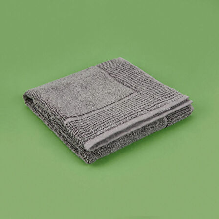 Soft Bordürlü Premium Ayak Havlusu - Antrasit - 50x70 cm