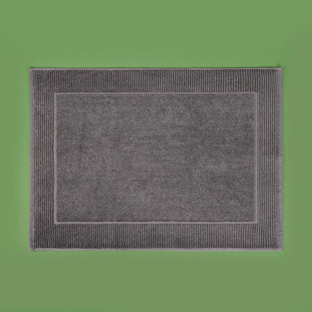 Soft Bordürlü Premium Ayak Havlusu - Antrasit - 50x70 cm