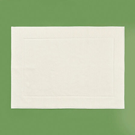 Soft Bordürlü Premium Ayak Havlusu - Ekru - 50x70 cm