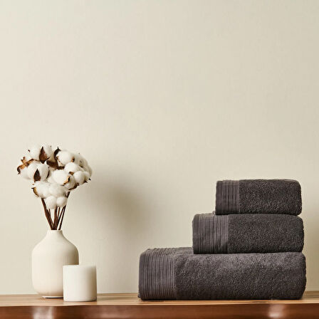 Soft Premium Banyo Havlusu - Antrasit - 70x140 cm