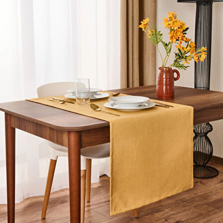 Soft Bella Keten Runner - Hardal - 50x140 cm