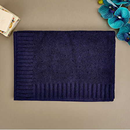 Soft Patte Ayak Havlusu - Lacivert - 50x70 cm