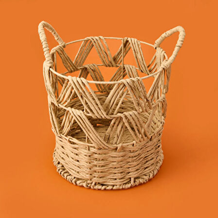 Living Granny Summer Çok Amaçlı Büyük Dekoratif Sepet - Bej - 30x30 cm