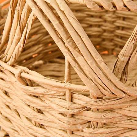 Living Granny Summer Çok Amaçlı Büyük Dekoratif Sepet - Bej - 30x30 cm