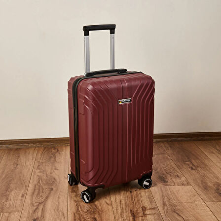 Vertical Line Kabin Boy ABS Valiz - Bordo - 57x37x23 cm