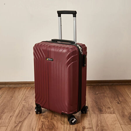 Vertical Line Kabin Boy ABS Valiz - Bordo - 57x37x23 cm