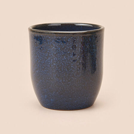 PROFESSIONAL Ankara Reaktif Seramik Saksı - Mavi - 13,5x12,5 cm