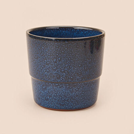 PROFESSIONAL London Reaktif Seramik Saksı - Mavi - 11,5x12,5 cm