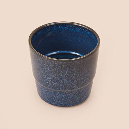 PROFESSIONAL London Reaktif Seramik Saksı - Mavi - 11,5x12,5 cm