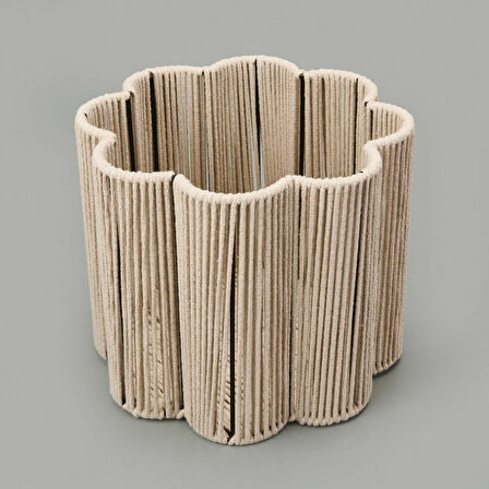 Living Granny Summer Büyük Dekoratif Sepet - Ekru - 30x25 cm