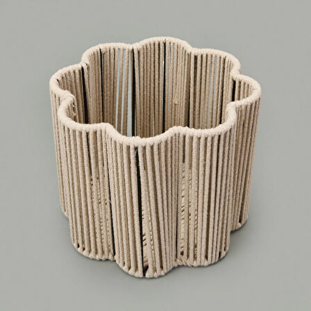 Living Granny Summer Dekoratif Sepet - Ekru - 25x20 cm