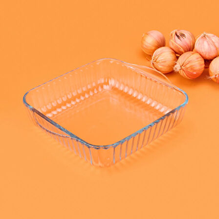 Borcam Fırın Tepsisi - Şeffaf - 19x19 cm