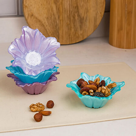 Kitchen Papatia 4'lü Çerezlik Seti - Renkli - 10 cm