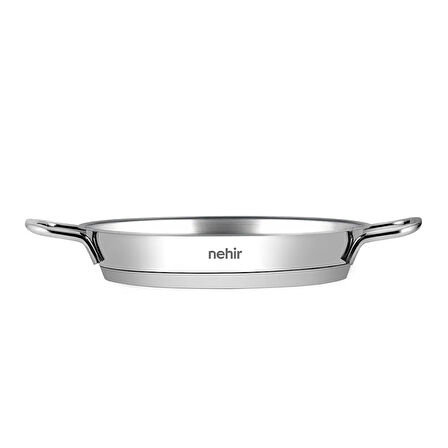 Silver Çelik İtalyan Kapaksız Omlet Sahanı - Gri - 20 cm