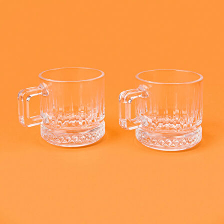 Elysia 2'li Cam Kupa - Şeffaf - 195 ml